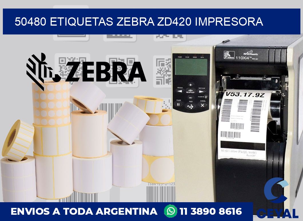 50480 etiquetas Zebra zd420 impresora