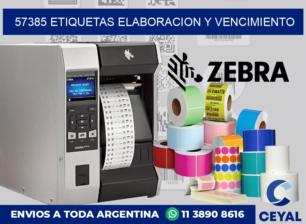 57385 Etiquetas elaboracion y vencimiento