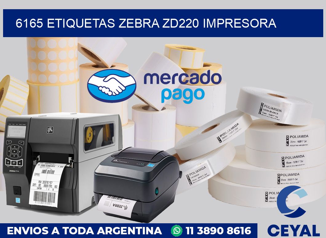 6165 etiquetas Zebra zd220 impresora