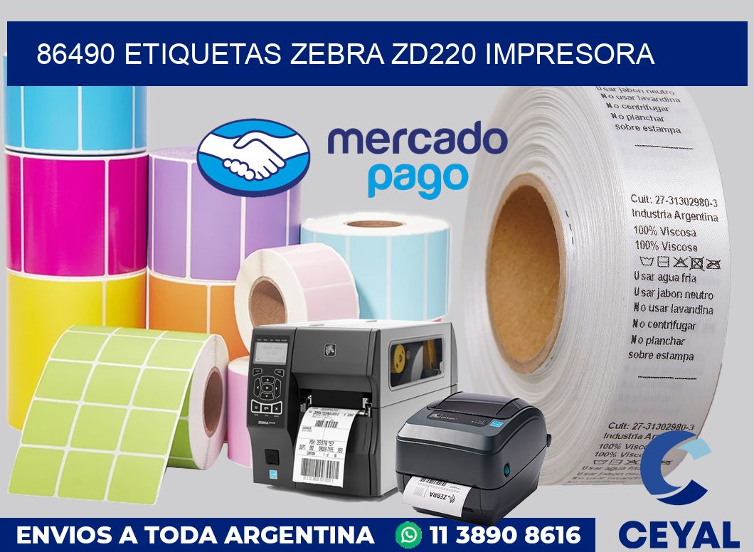 86490 etiquetas Zebra zd220 impresora