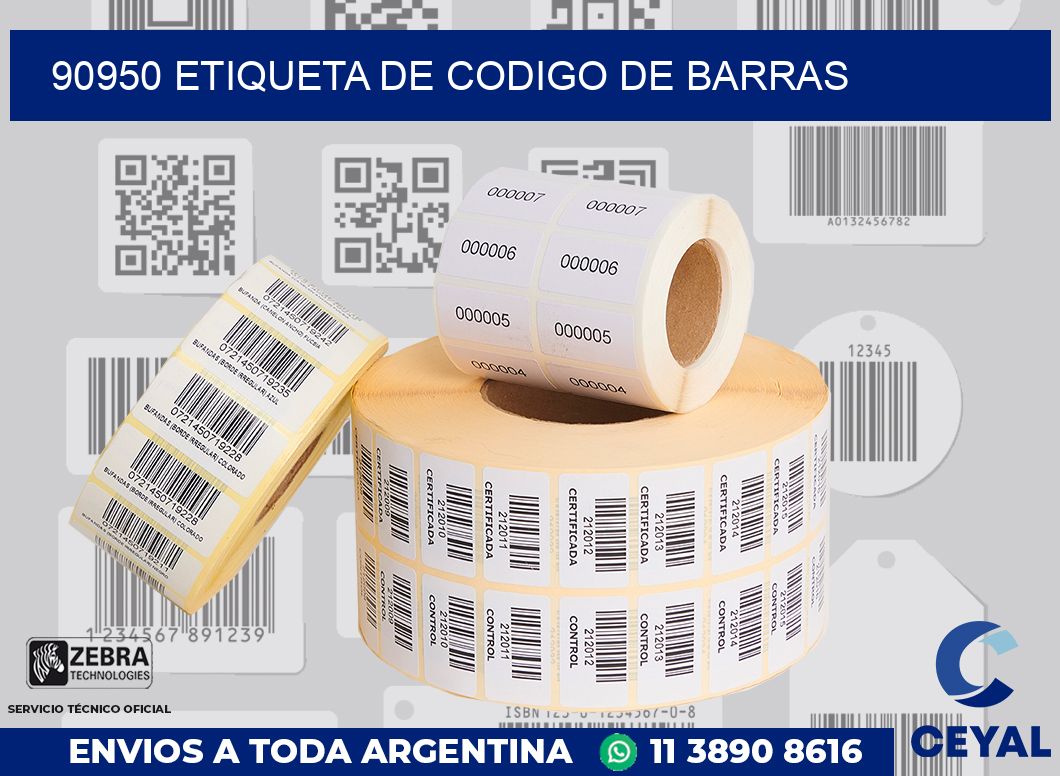 90950 Etiqueta de codigo de barras