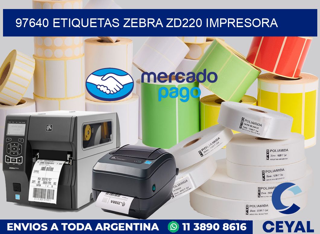 97640 etiquetas Zebra zd220 impresora