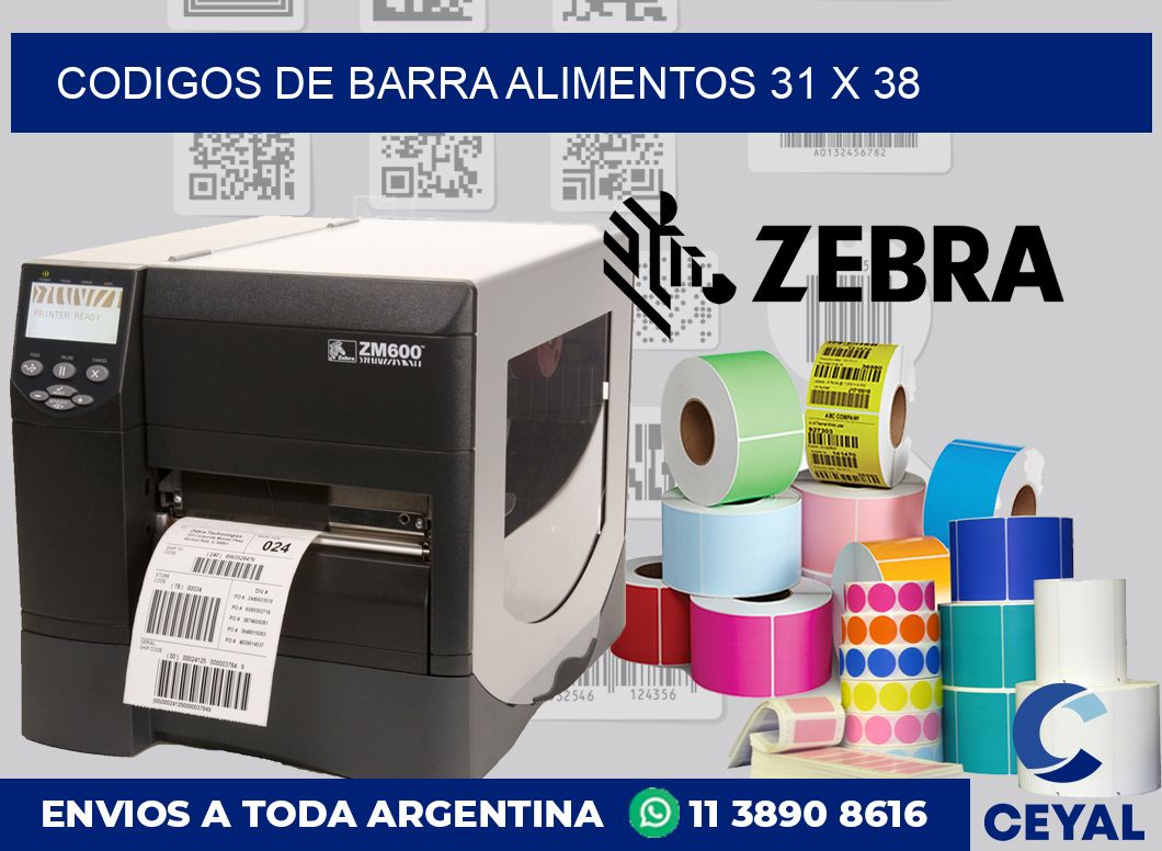 Codigos de barra alimentos 31 x 38
