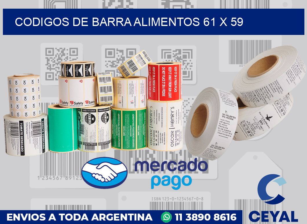 Codigos de barra alimentos 61 x 59