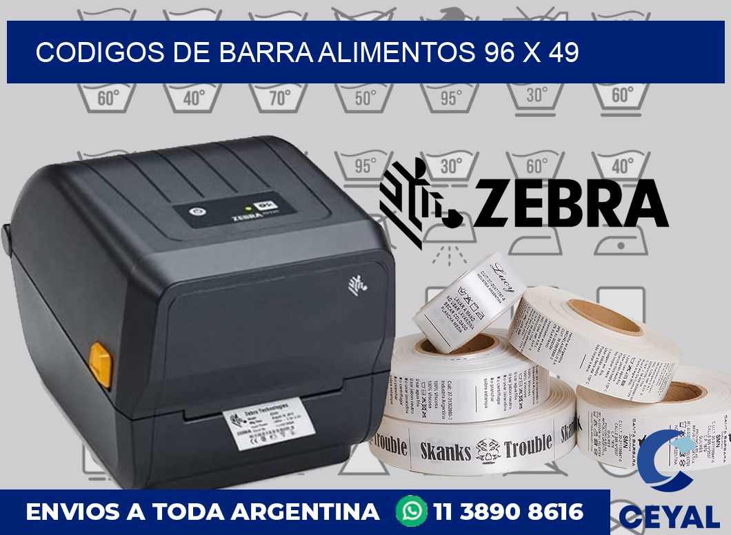 Codigos de barra alimentos 96 x 49