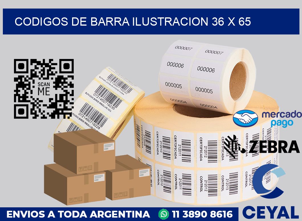 Codigos de barra ilustracion 36 x 65