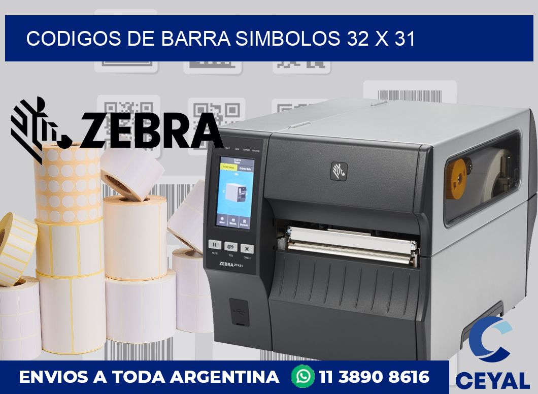 Codigos de barra simbolos 32 x 31