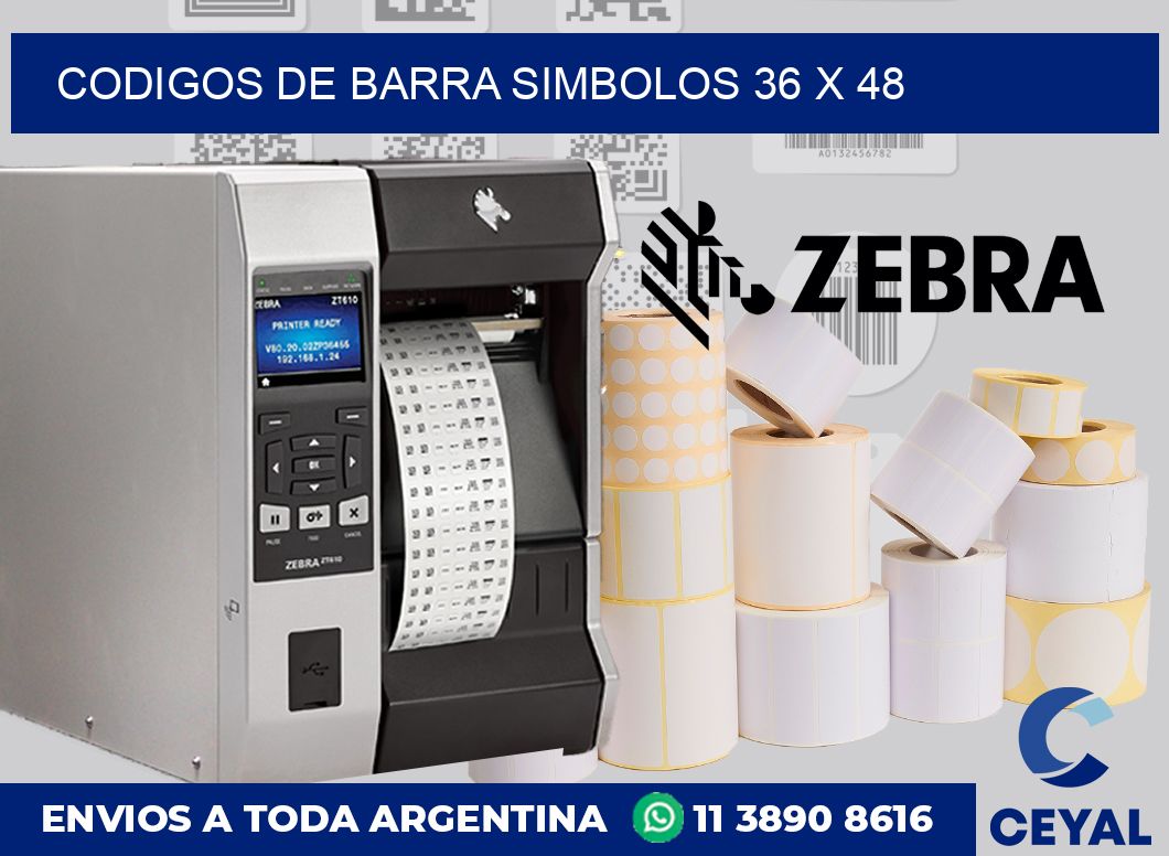 Codigos de barra simbolos 36 x 48
