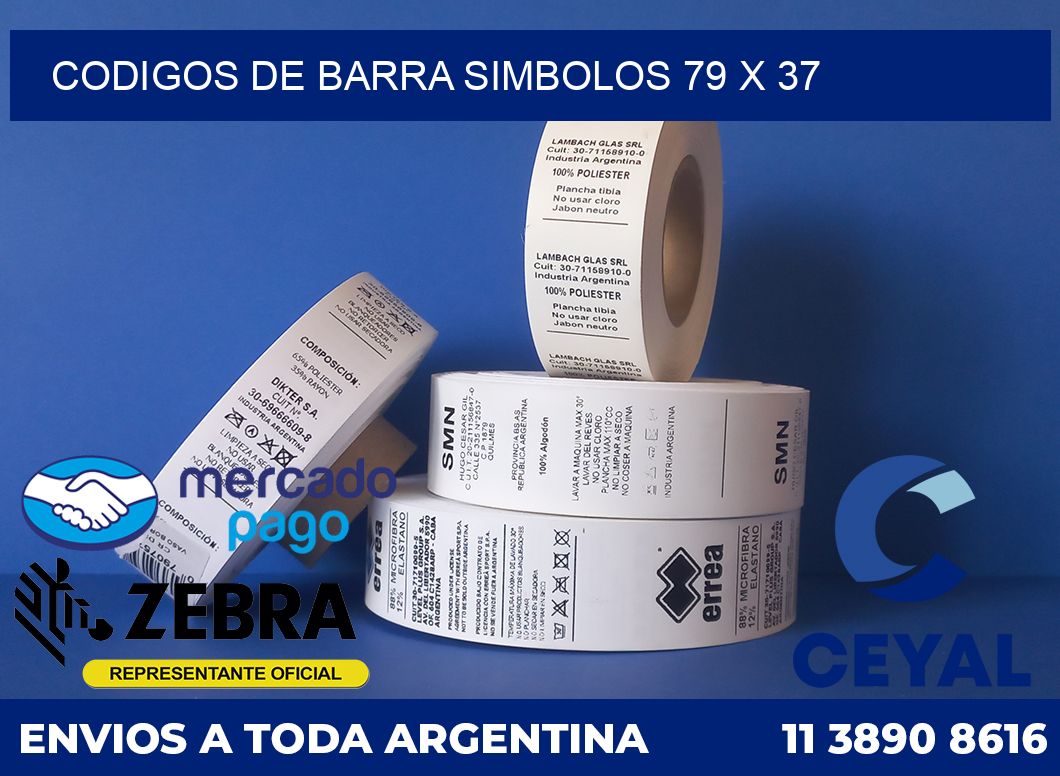 Codigos de barra simbolos 79 x 37
