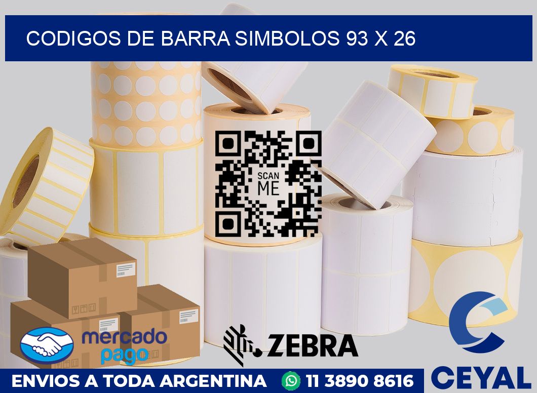 Codigos de barra simbolos 93 x 26