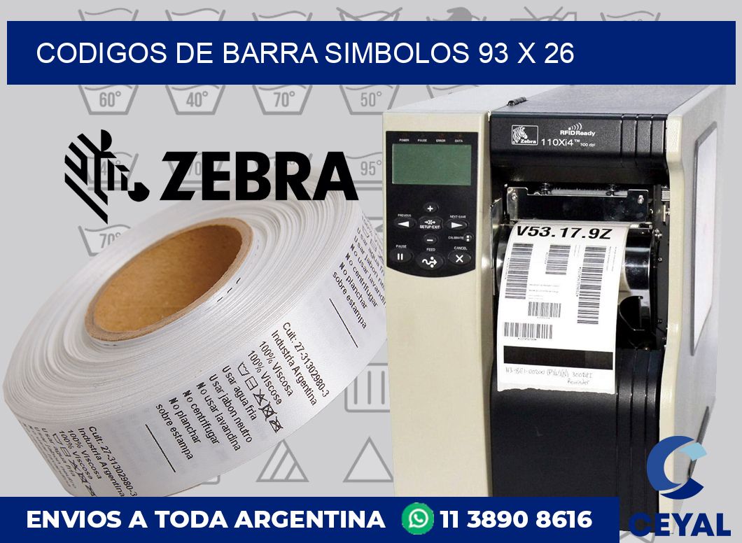 Codigos de barra simbolos 93 x 26