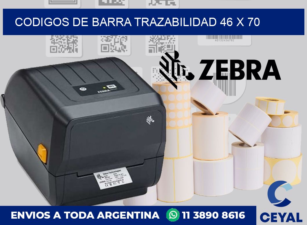 Codigos de barra trazabilidad 46 x 70