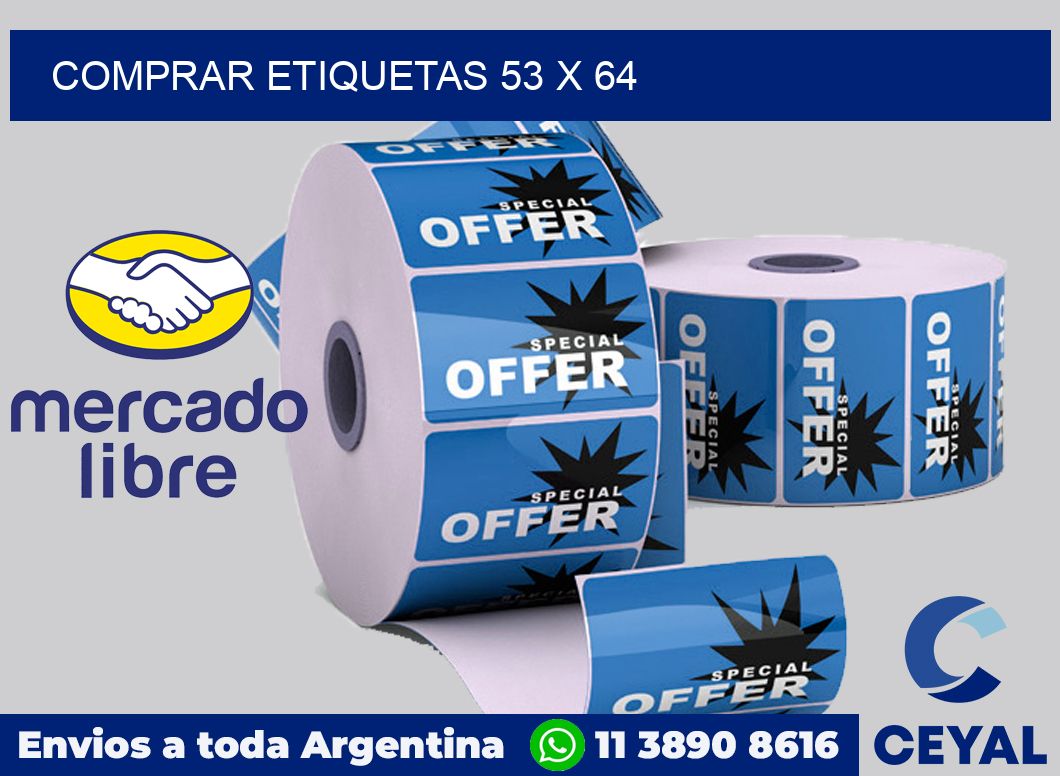 Comprar etiquetas 53 x 64