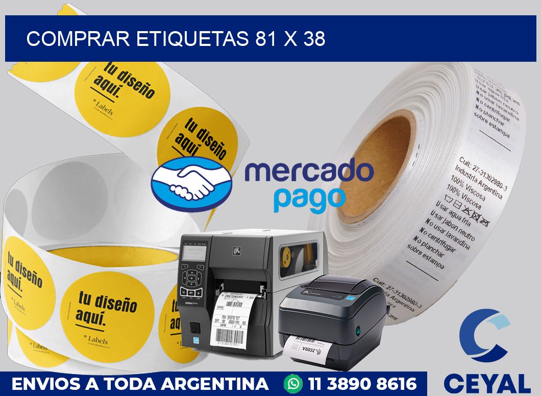 Comprar etiquetas 81 x 38