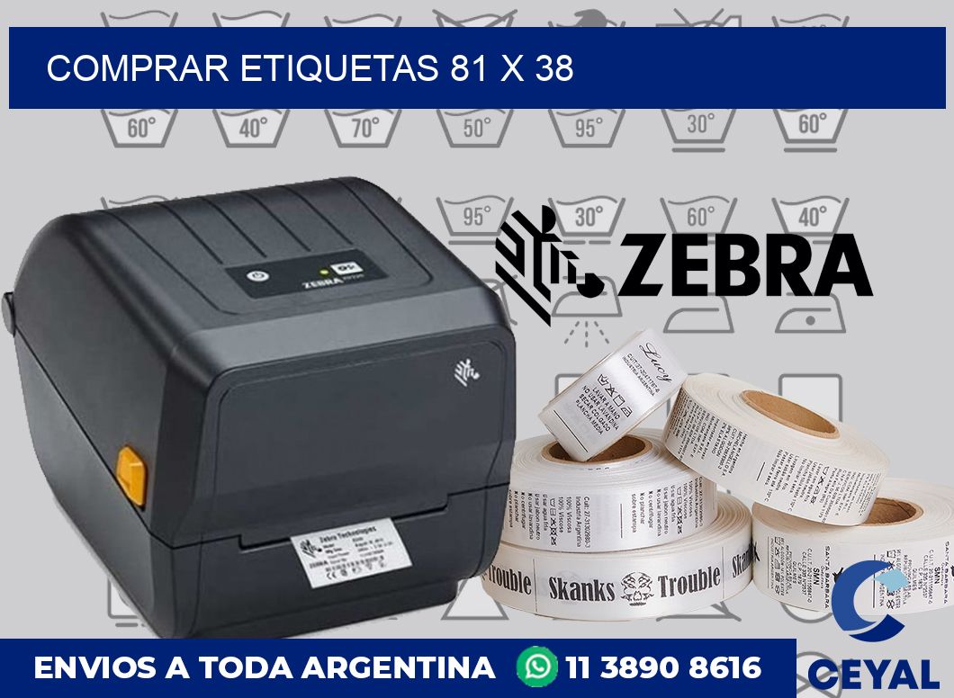 Comprar etiquetas 81 x 38