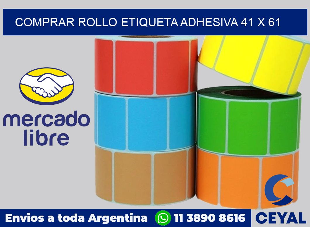 Comprar rollo etiqueta adhesiva 41 x 61