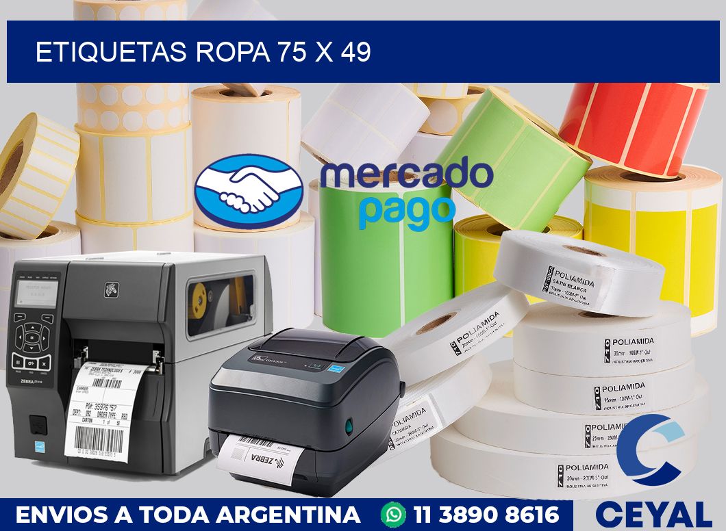 Etiquetas ropa 75 x 49