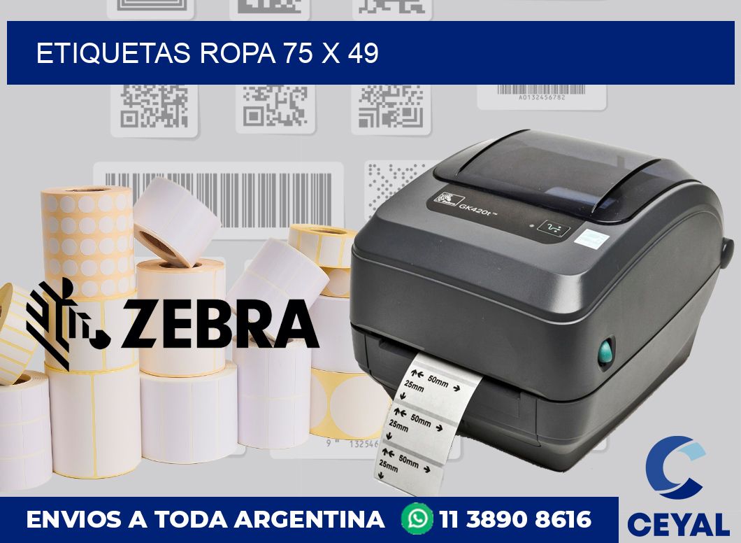 Etiquetas ropa 75 x 49