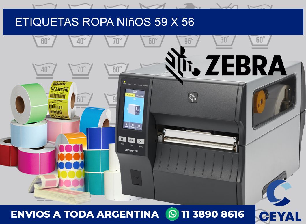 Etiquetas ropa niños 59 x 56