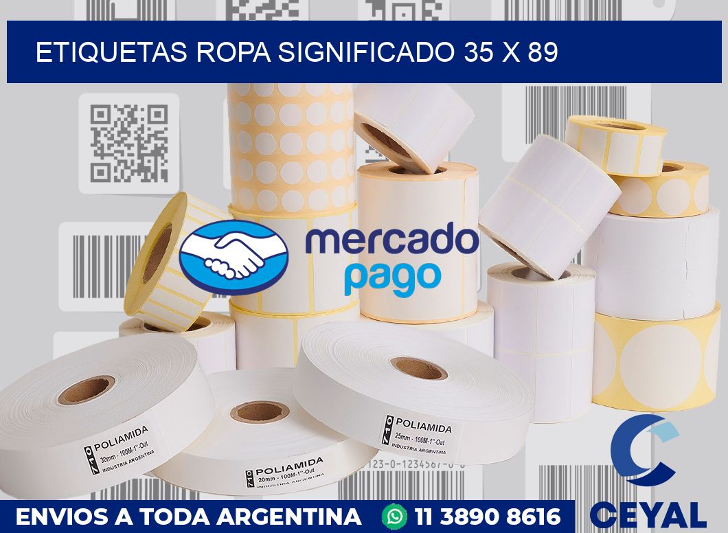 Etiquetas ropa significado 35 x 89