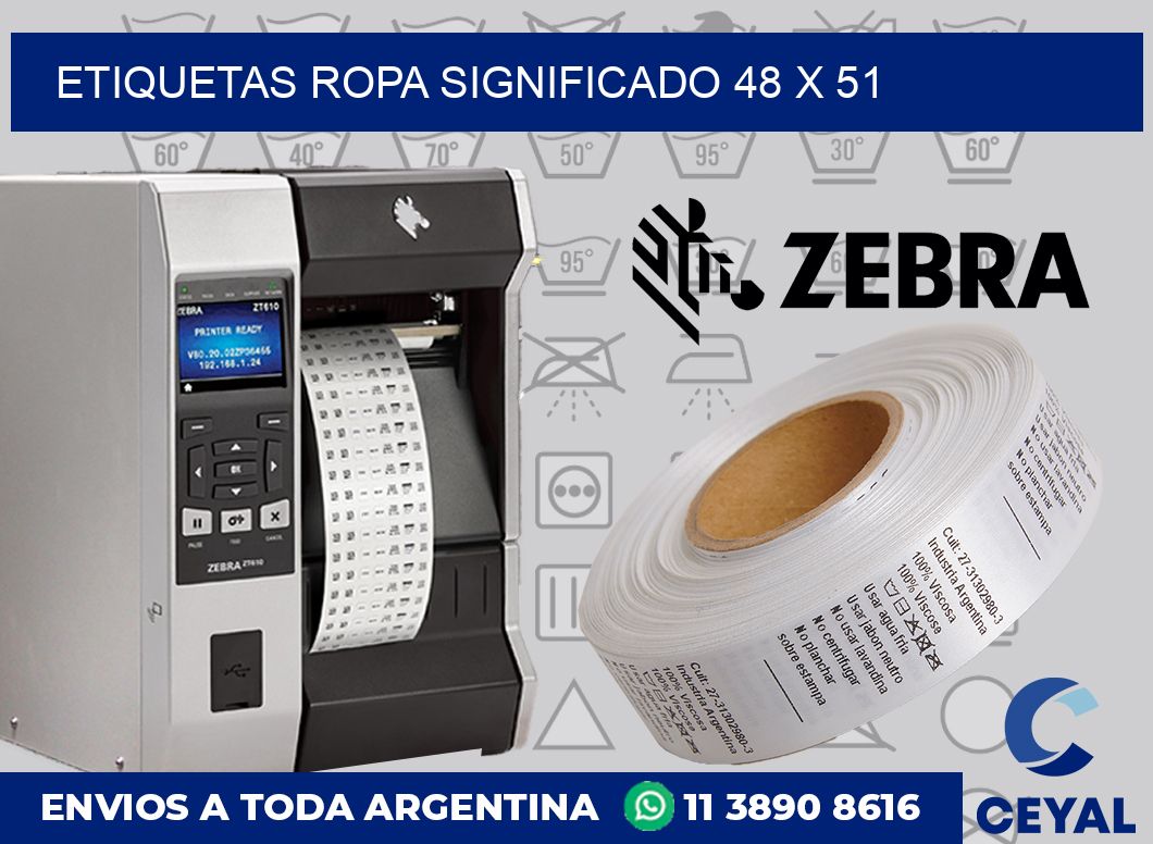Etiquetas ropa significado 48 x 51