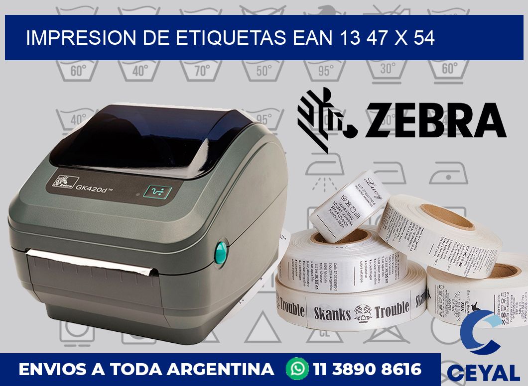 Impresion de etiquetas EAN 13 47 x 54