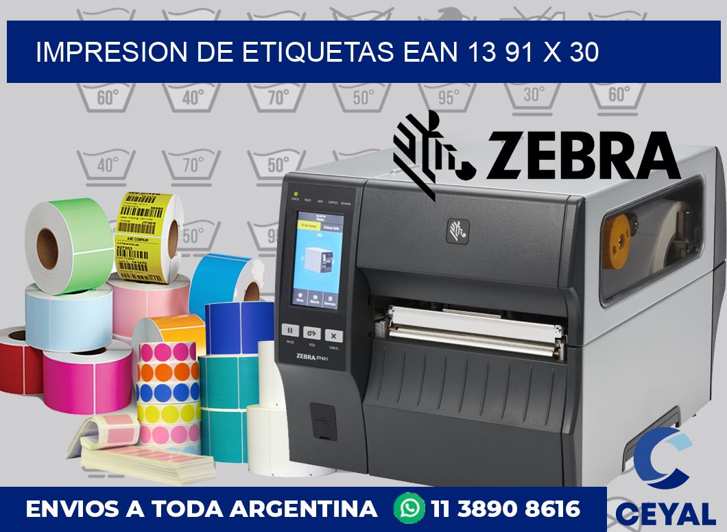 Impresion de etiquetas EAN 13 91 x 30