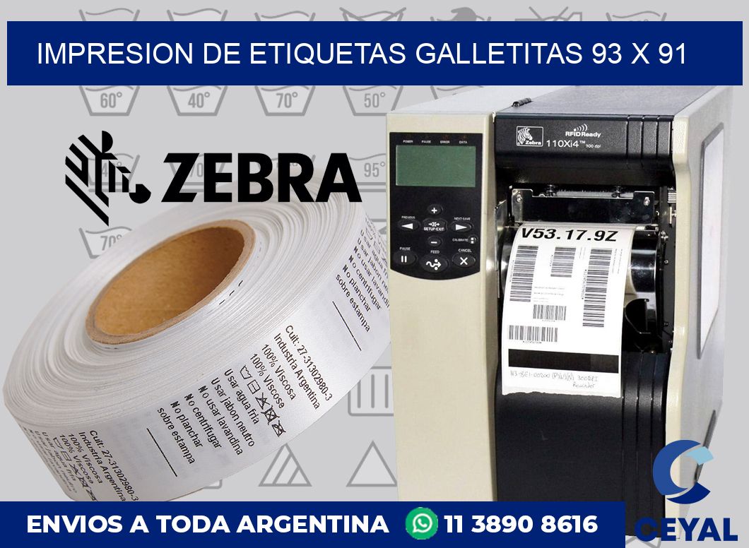 Impresion de etiquetas galletitas 93 x 91
