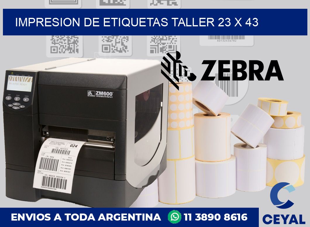 Impresion de etiquetas taller 23 x 43