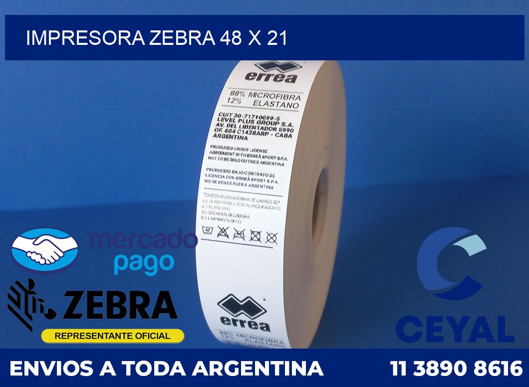 Impresora Zebra 48 x 21