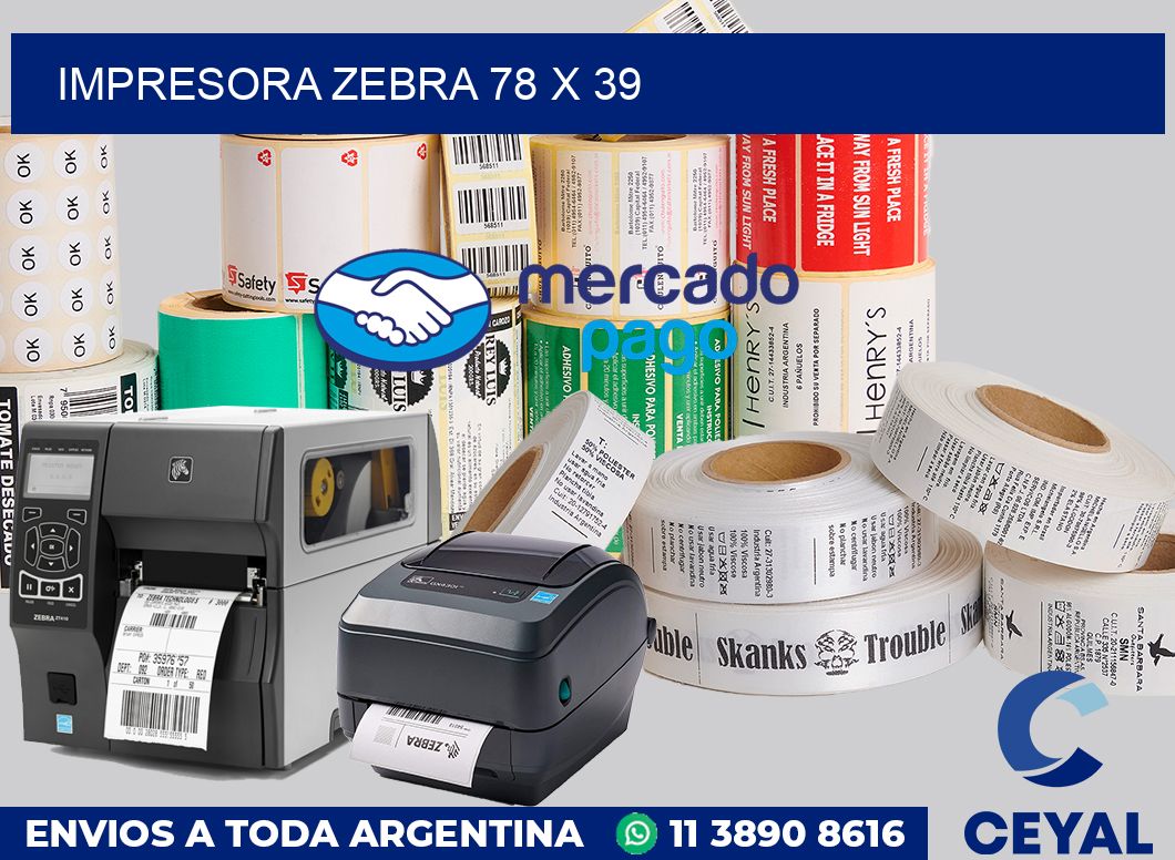 Impresora Zebra 78 x 39