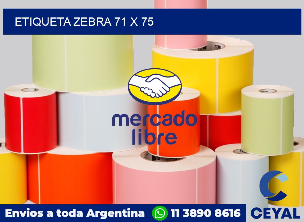 etiqueta zebra 71 x 75