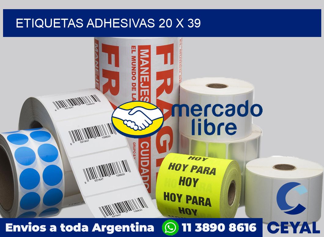 etiquetas adhesivas 20 x 39