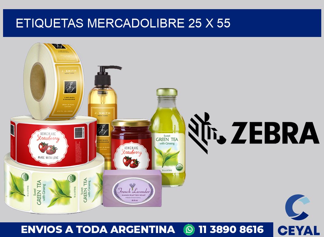 etiquetas mercadolibre 25 x 55