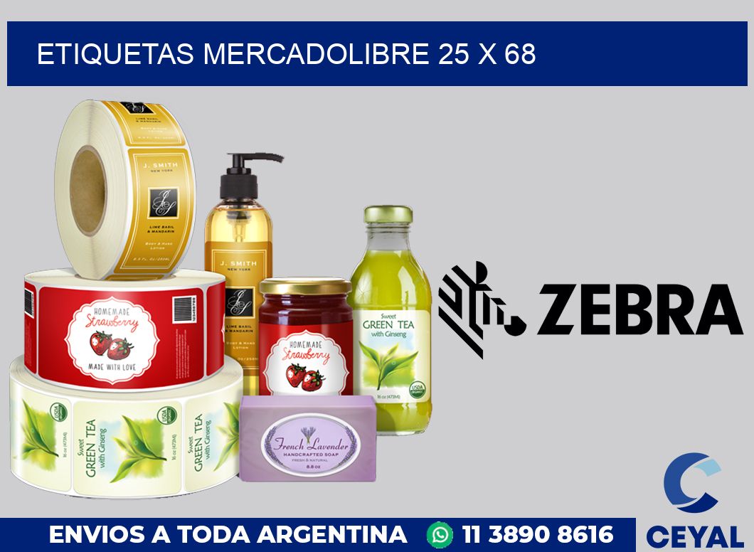 etiquetas mercadolibre 25 x 68