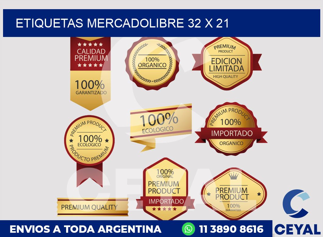 etiquetas mercadolibre 32 x 21
