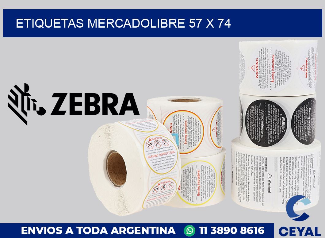 etiquetas mercadolibre 57 x 74