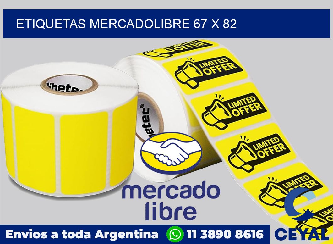 etiquetas mercadolibre 67 x 82