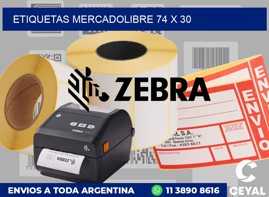 etiquetas mercadolibre 74 x 30