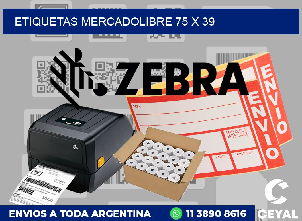 etiquetas mercadolibre 75 x 39