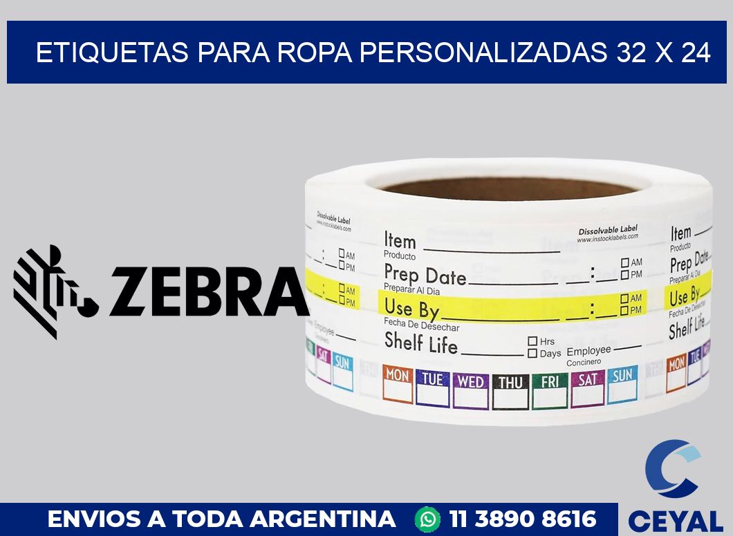 etiquetas para ropa personalizadas 32 x 24