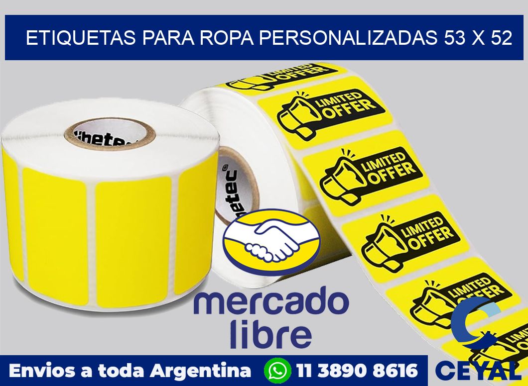 etiquetas para ropa personalizadas 53 x 52