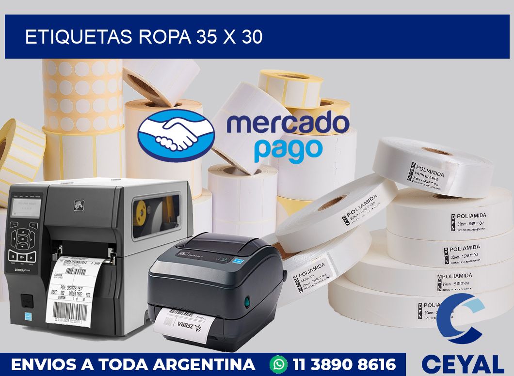 etiquetas ropa 35 x 30