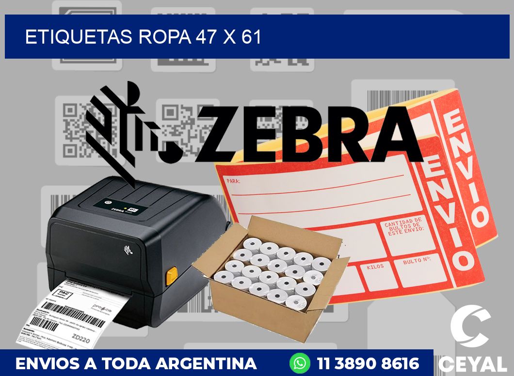 etiquetas ropa 47 x 61