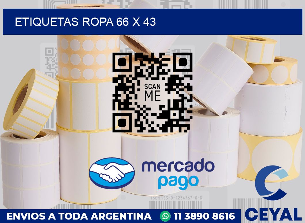 etiquetas ropa 66 x 43