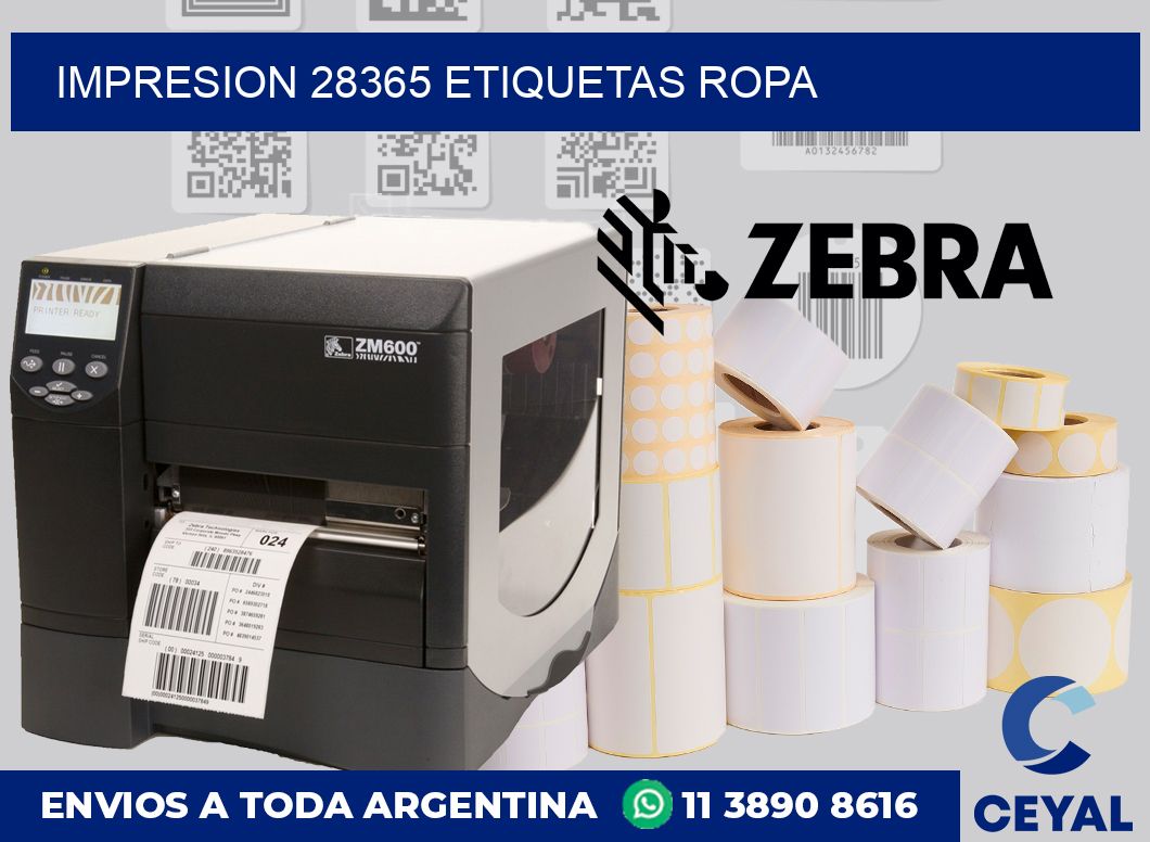 impresion 28365 etiquetas ropa