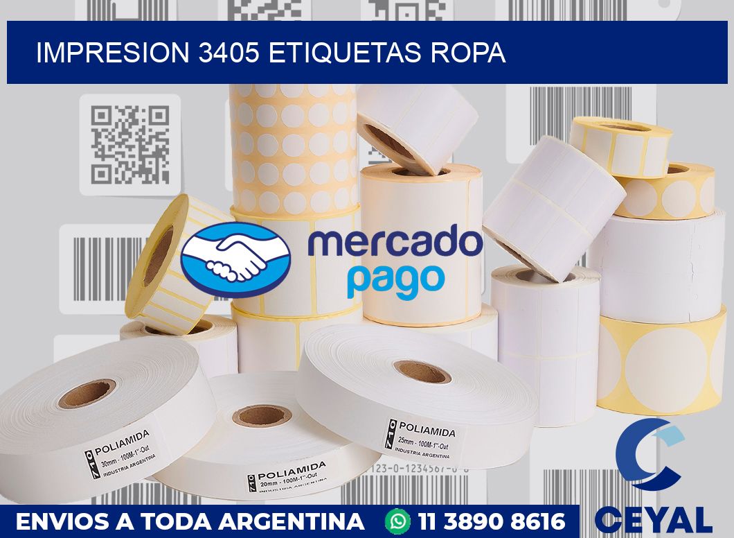 impresion 3405 etiquetas ropa