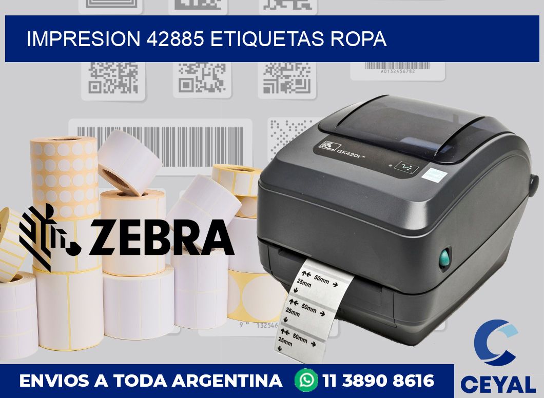 impresion 42885 etiquetas ropa