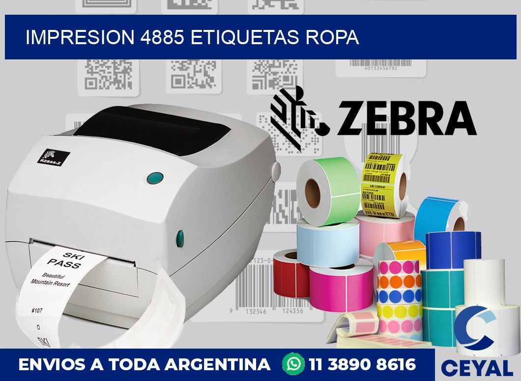 impresion 4885 etiquetas ropa