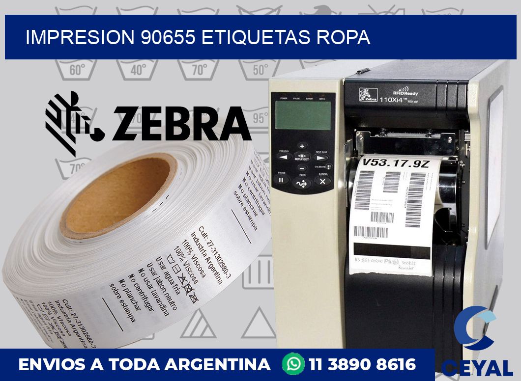impresion 90655 etiquetas ropa